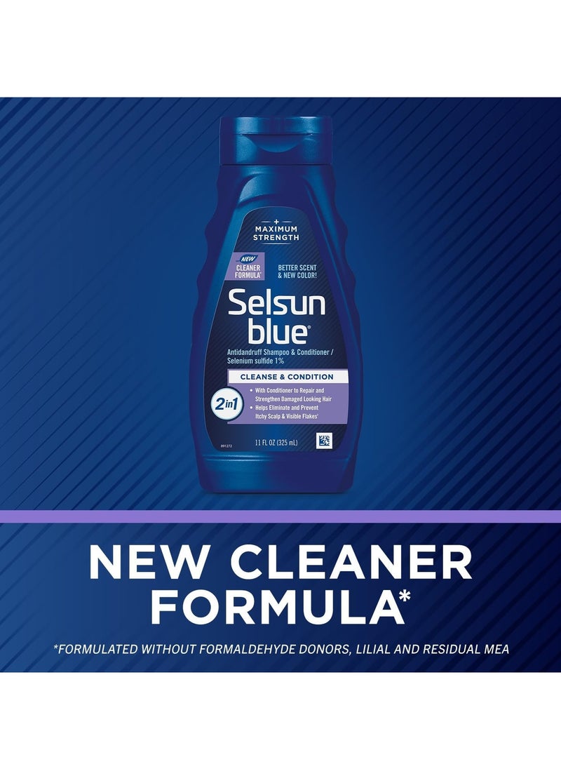 2-in-1 Anti-dandruff Shampoo & Conditioner, 11 fl. oz., Maximum Strength 2-in-1 Treatment, Selenium Sulfide 1%
