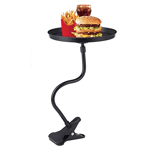 JSCARLIFE Car Food Tray Holder, Adjustable Car Snack Tray 360-degree Swivel Dining Table Clip Type Storage Tray - Image 1