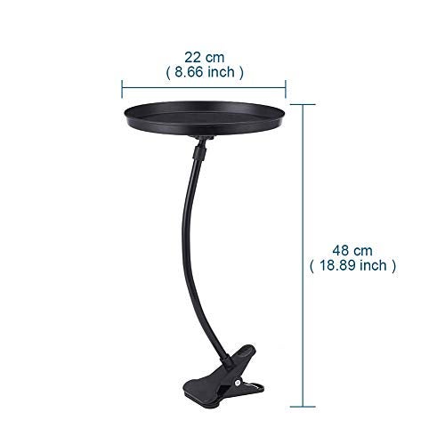 JSCARLIFE Car Food Tray Holder, Adjustable Car Snack Tray 360-degree Swivel Dining Table Clip Type Storage Tray - Image 2