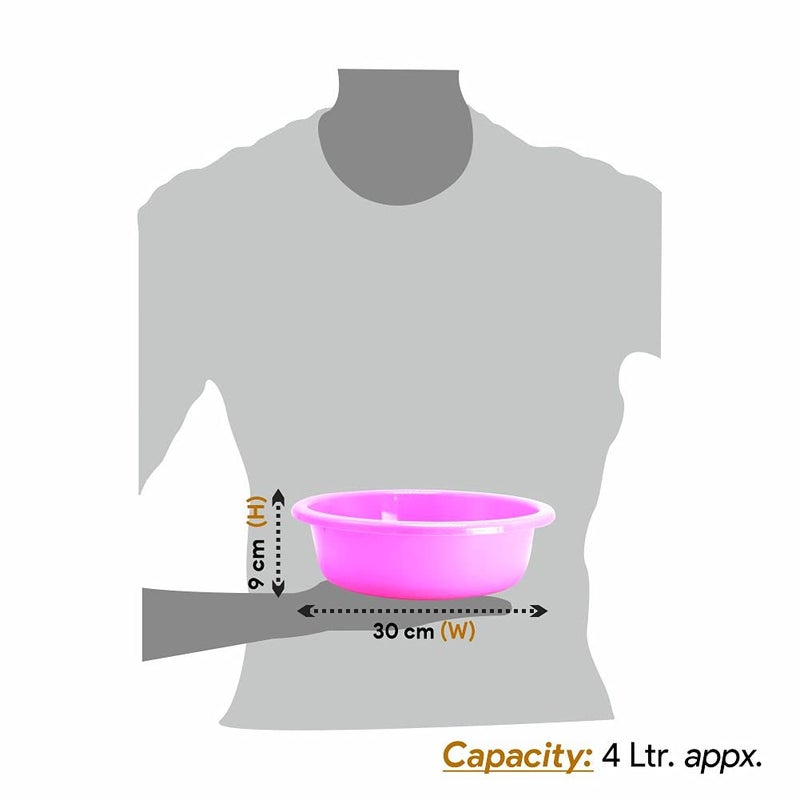 Wonder Homeware Bowl 6 Heavy Quality Bowl Set, 6 pc Bowl 4 LTR, Pink Yellow Color - Image 3