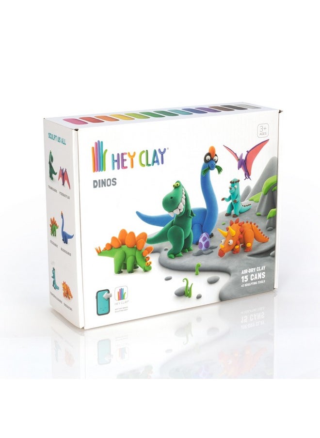 Fat Brain Toys - Hey Clay Dinosaurs - Clay Kit With Interactive App, Kids & Tweens - Image 1