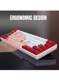 Rock Pow 61keys Wired 60% Mechanical Gaming Keyboard Blue Switch Full Anti-ghosting Portable Mini Keyboard for Windows Laptop PC Mac  - Image 5