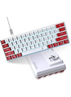 Rock Pow 61keys Wired 60% Mechanical Gaming Keyboard Blue Switch Full Anti-ghosting Portable Mini Keyboard for Windows Laptop PC Mac  - Image 2