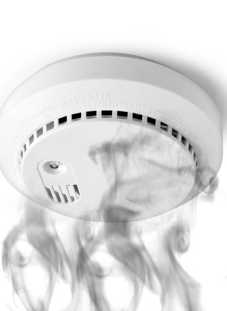 Wireless smoke detector with alarm, 9V battery-operated (3 pieces) - Image 3