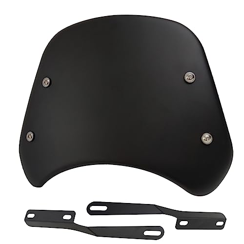HARPUOU Metal Universal Motorcycle Windshield Wind Deflector Windscreen Front Flyscreen with Mount for Motorbike 5"-7" LED Headlight - Image 3