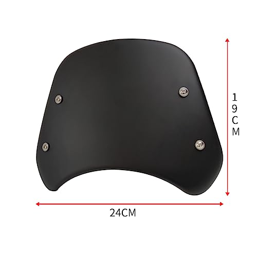 HARPUOU Metal Universal Motorcycle Windshield Wind Deflector Windscreen Front Flyscreen with Mount for Motorbike 5"-7" LED Headlight - Image 4