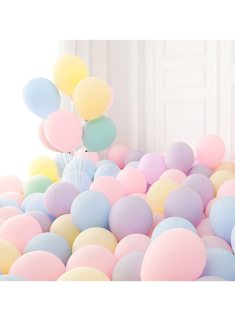 Balloons, 100pcs Rainbow Balloons Assorted Dot Colorful Balloon Pink Blue Party Balloon Red Orange Yellow Green Latex for Kids Birthday Party Baby Shower Wedding (Pastel Colors Set of 100) - Image 1