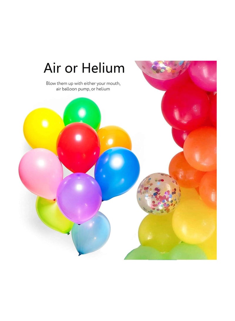 Balloons, 100pcs Rainbow Balloons Assorted Dot Colorful Balloon Pink Blue Party Balloon Red Orange Yellow Green Latex for Kids Birthday Party Baby Shower Wedding (Pastel Colors Set of 100) - Image 2