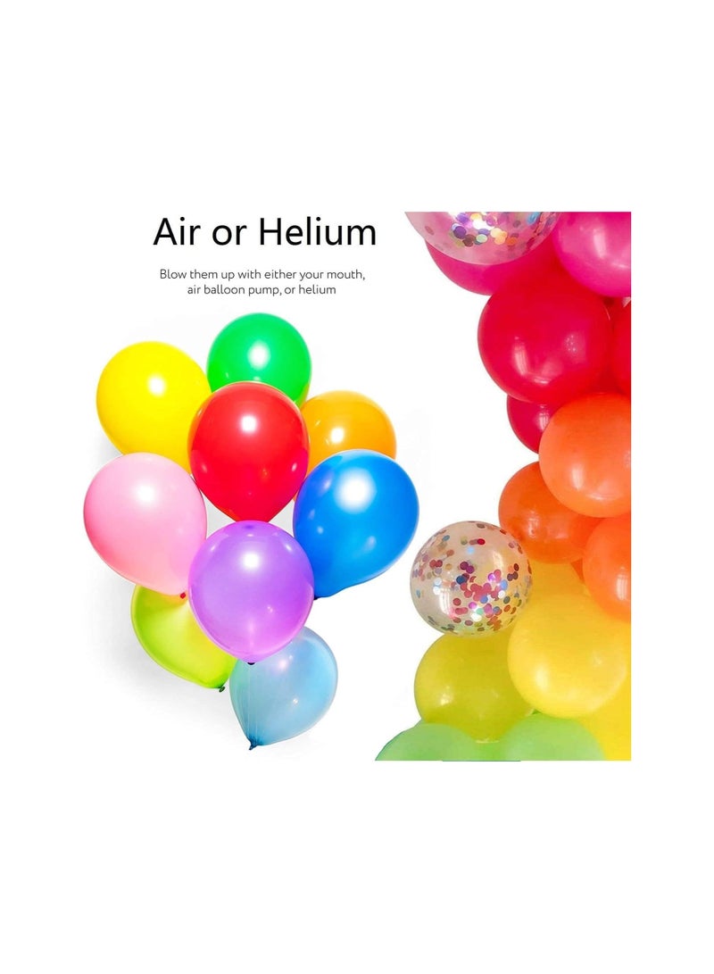 Balloons, 100pcs Rainbow Balloons Assorted Dot Colorful Balloon Pink Blue Party Balloon Red Orange Yellow Green Latex for Kids Birthday Party Baby Shower Wedding (Pastel Colors Set of 100) - Image 4