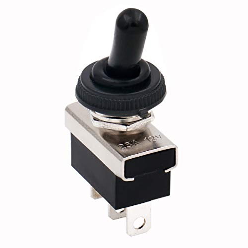 Baomain Car Toggle Switch SPDT ON-ON 3 Pin 2 Position 12V/25A with Waterproof Cover for Auto Car (1) - Image 2