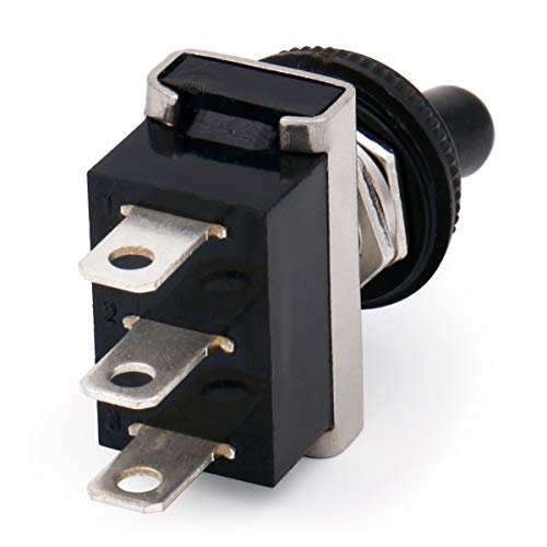 Baomain Car Toggle Switch SPDT ON-ON 3 Pin 2 Position 12V/25A with Waterproof Cover for Auto Car (1) - Image 4