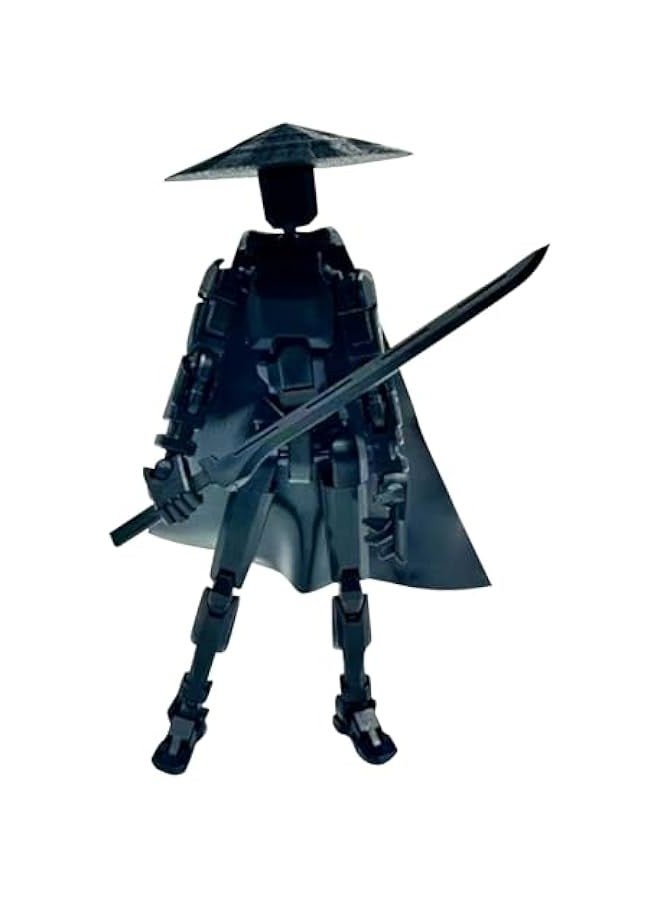 OCTOBER Chivalrous Person T13 Action Figure 2024 New, 3D Prined Cavalier 13 Action Figure,with Hat Cape and Stand, PVC Model Full Body Mobile Robot Desktop Decoration Knight Action Figure 
