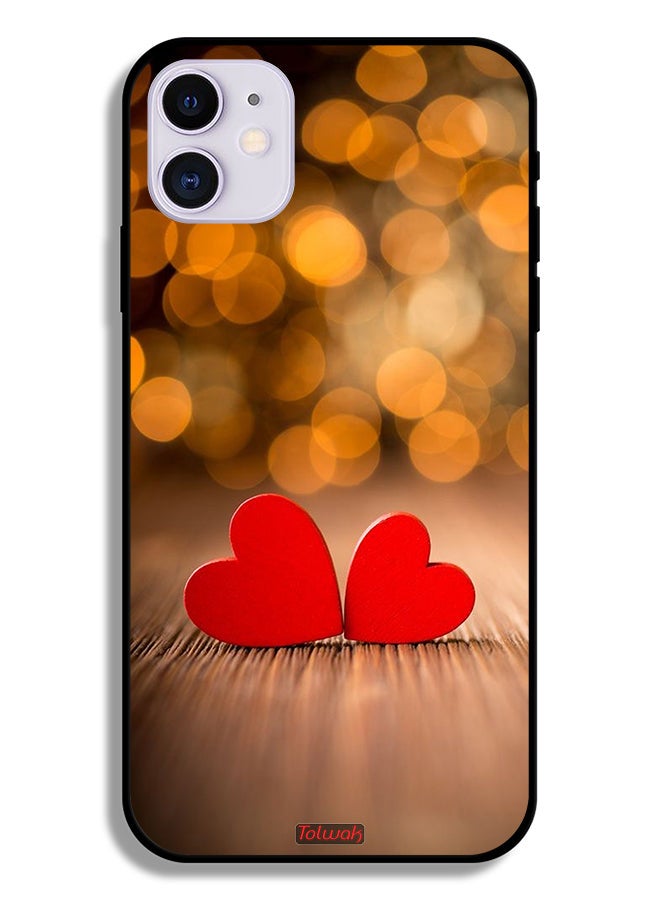 Tolwak Apple iPhone 12 mini Protective Case Two Beautiful Hearts - Image 2