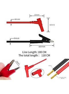 Generic Test Leads for Multimeter,3.3FT Test Lead with Alligator Clips and Gold Plated Test Probe, multimeter Leads Kit, Suitable for Most of Digital Multimeter  - Image 3
