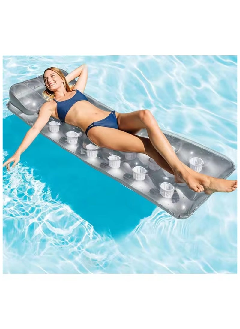 Intex 18-Pocket French Mattress Suntanner Pool Lounger (1.88mx71cm)