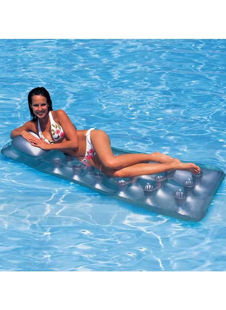 Intex 18-Pocket French Mattress Suntanner Pool Lounger (1.88mx71cm)