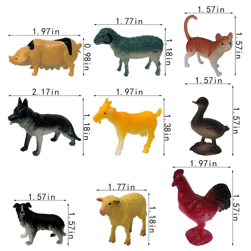 PPXMEEUDC 24 Mini Farm Animal Figurines Realistic Figures Educational Toys for Toddlers Cake Toppers Scene Decorations - Image 3