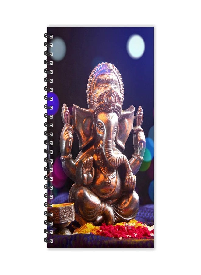 ESCAPER Metal Lord Ganesha Diary, Ruled - A5 Size - 8.5 x 5.5 inches Devotional Diary, God Diary, Religious Diary, Diary Notepad, Diary for Office, Diary for Gift - Image 1