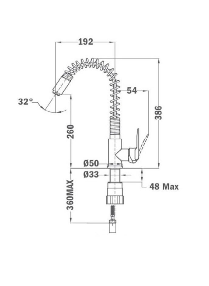 TEKA IN 934 Semi-professional Kitchen Tap Mixer with flexible spout - Image 2