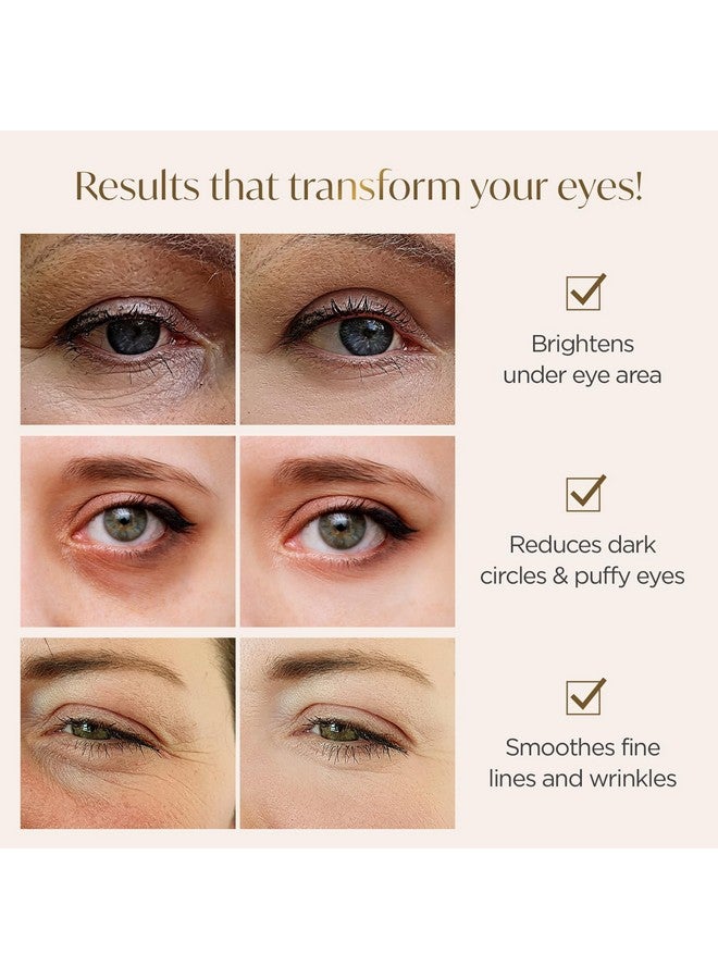 Plantifique Gold Under Eye Patches For Puffy Eyes And Dark Circles 20 Pairs Under Eye Masks For Dark Circles And Puffiness Eye Gels With Collagen & Caffeine Eye Patches Gold Eye Mask Skincare - Image 3