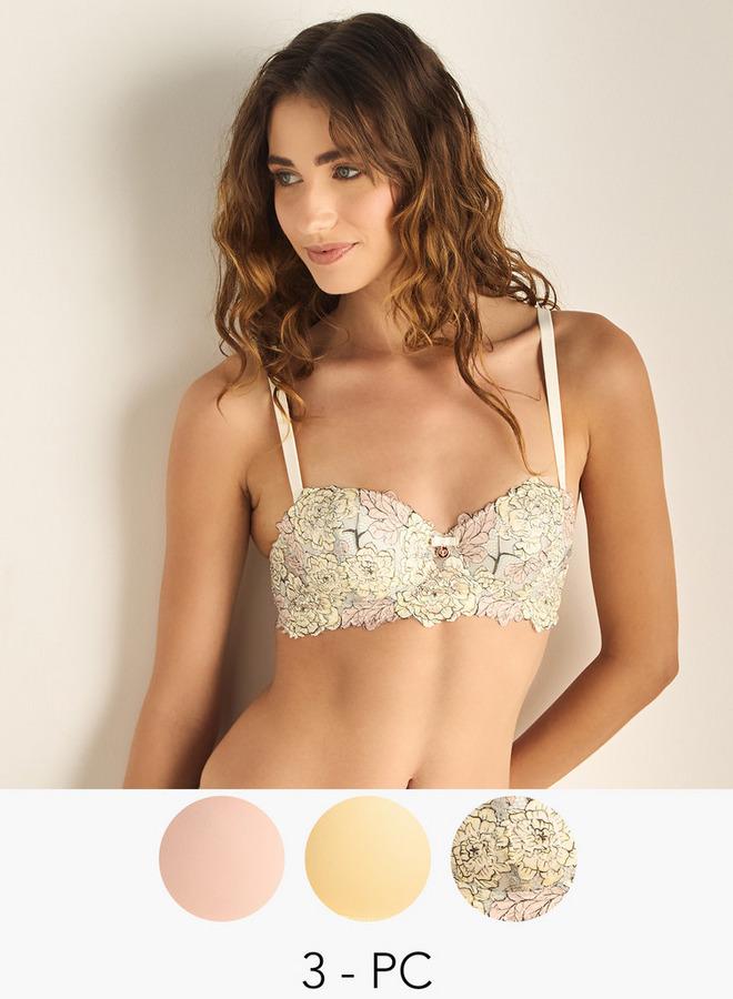 سبلاش فيڤ طقم من  حمالات صدر مبطنة بتصميم بالكونيت متنوعة - Image 1