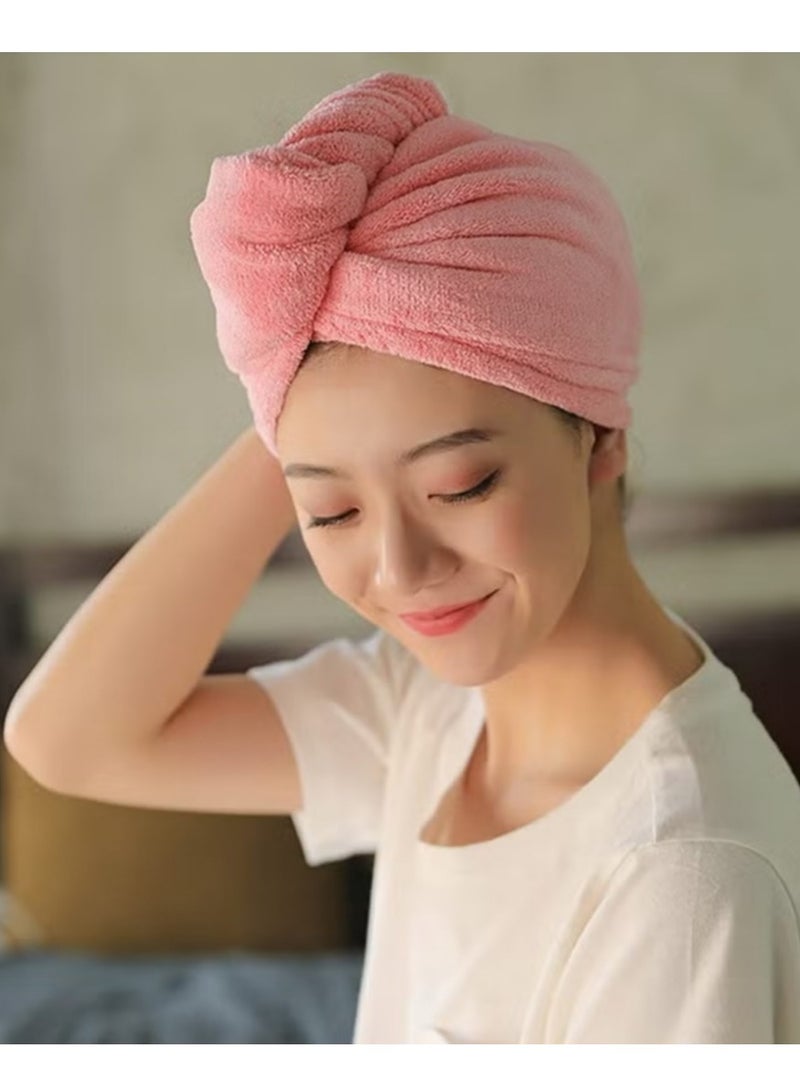 TNM 3 Packs Microfiber Hair Towel for Wet Hair Pink - Image 2