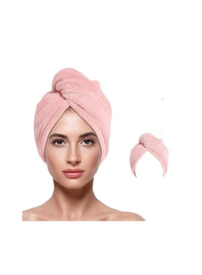TNM 3 Packs Microfiber Hair Towel for Wet Hair Pink - Image 3