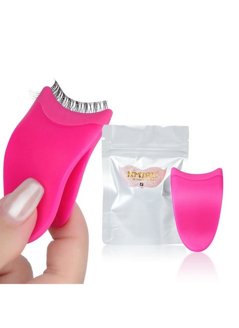 False Eyelashes Applicator Tool Lashes Clip For Beginners Easy To Apply Eyelashes Daily Use Buddy Tool Pinzas Para Pestañas (Plum)
