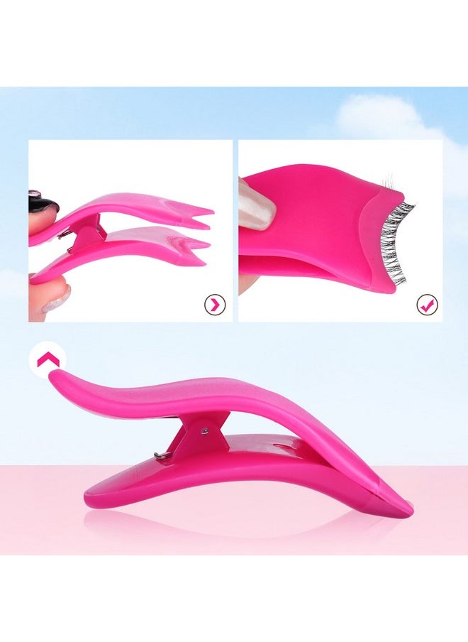 JIMIRE - False Eyelashes Applicator Tool Lashes Clip For Beginners Easy To Apply Eyelashes Daily Use Buddy Tool Pinzas Para Pestañas (Plum) - Image 1
