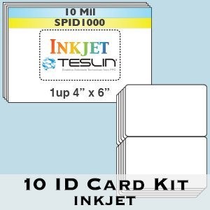 Brainstorm ID 10 Teslin ID Card Kit - 1-Up Inkjet Teslin Sheets & Butterfly Pouches (Without Magnetic Stripes) - Makes 10 Credit-Card Size PVC Like ID Cards - Image 4