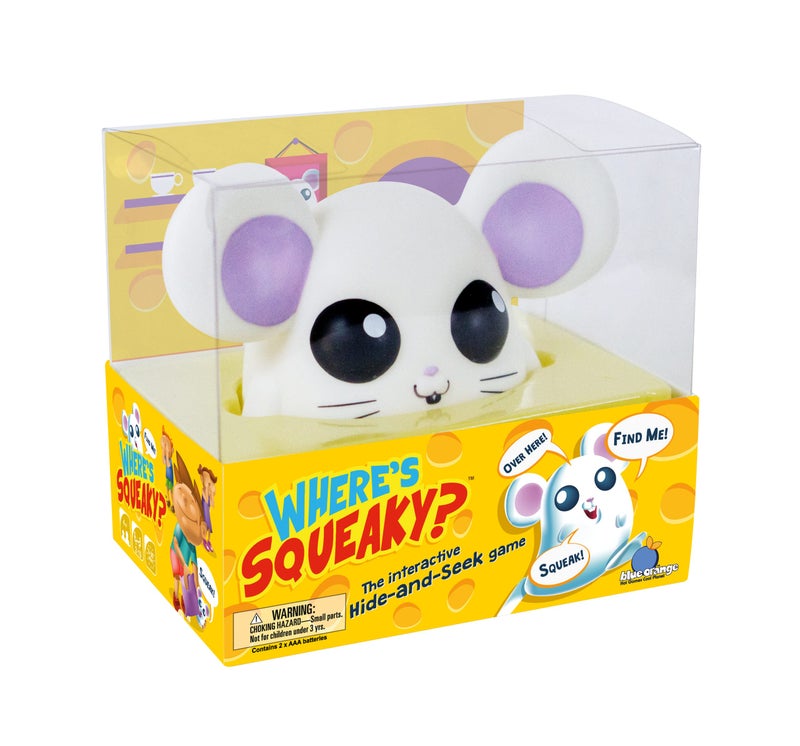 Blue Orange Where’s Squeaky Fun Interactive Preschool and Children Game - Educational Hide-and-Seek Mouse Game Games - 2 to 10 Players for Ages 4+ - Image 1