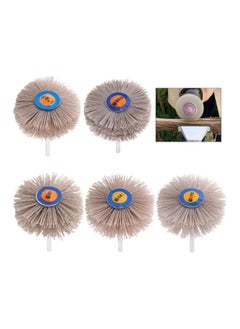Y&D 5 Pcs Nylon Wheel Brush Abrasive Grinding Head, Polish Grinder 80# 180# 240# 320# 600# with Threaded Shank, Polishing for Removing Corrosion/Rust/Paint  - Image 1