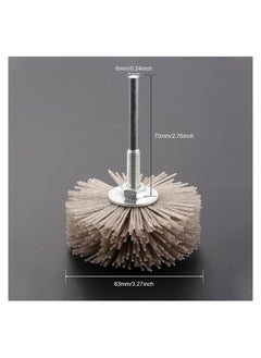 Y&D 5 Pcs Nylon Wheel Brush Abrasive Grinding Head, Polish Grinder 80# 180# 240# 320# 600# with Threaded Shank, Polishing for Removing Corrosion/Rust/Paint  - Image 5