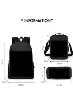 Generic Toy bear large capacity backpack for primary and secondary school students, anime cartoon backpack, shoulder bag, pencil case, 3-piece set for both men and women  - Image 2