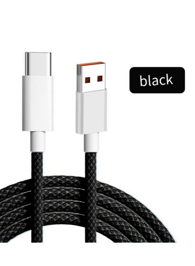 Fast charging cable for USB-C interface tablet phones (black, 1.5 meters) - Image 1