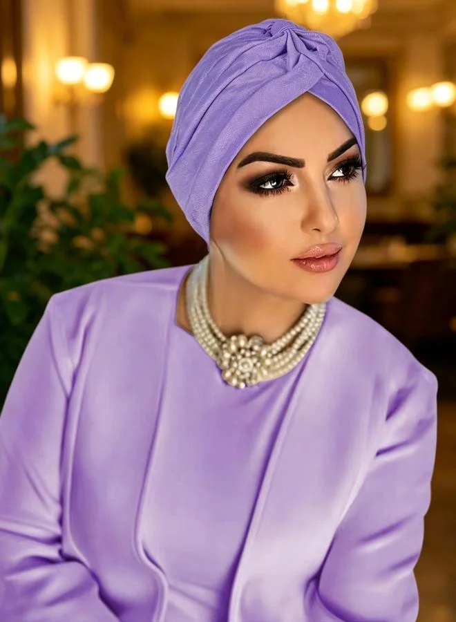 Take Two Purple Plain Turban Hijab