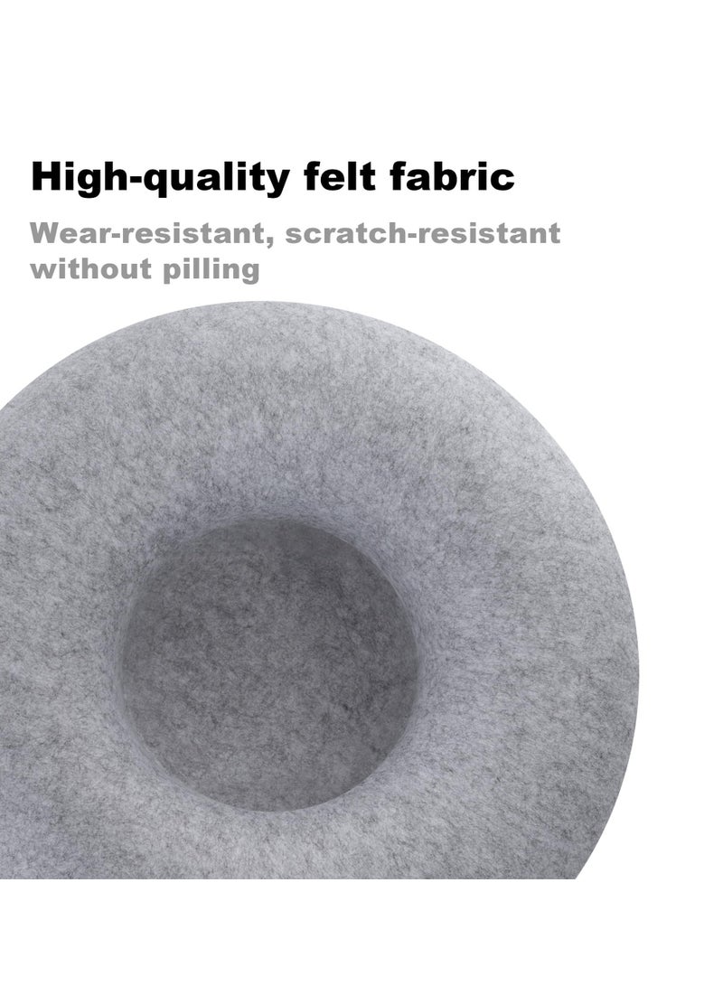 Cat Tunnel Bed,Detachable Felt Cat Nest,Round Donut Felt Pet Nest,Four Seasons Available cat nest,Semi-Closed Washable Cat Tunnel Nest (Light grey) - Image 5