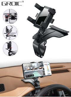 GROIC Car Phone Holder, Mount Dashboard Phone Car Holder 360 Degree Rotation Cell Phone Holder for Car Clip Mount,Multi-Function Phone Car Mount Suitable,Automobile Parking Sign  - Image 1