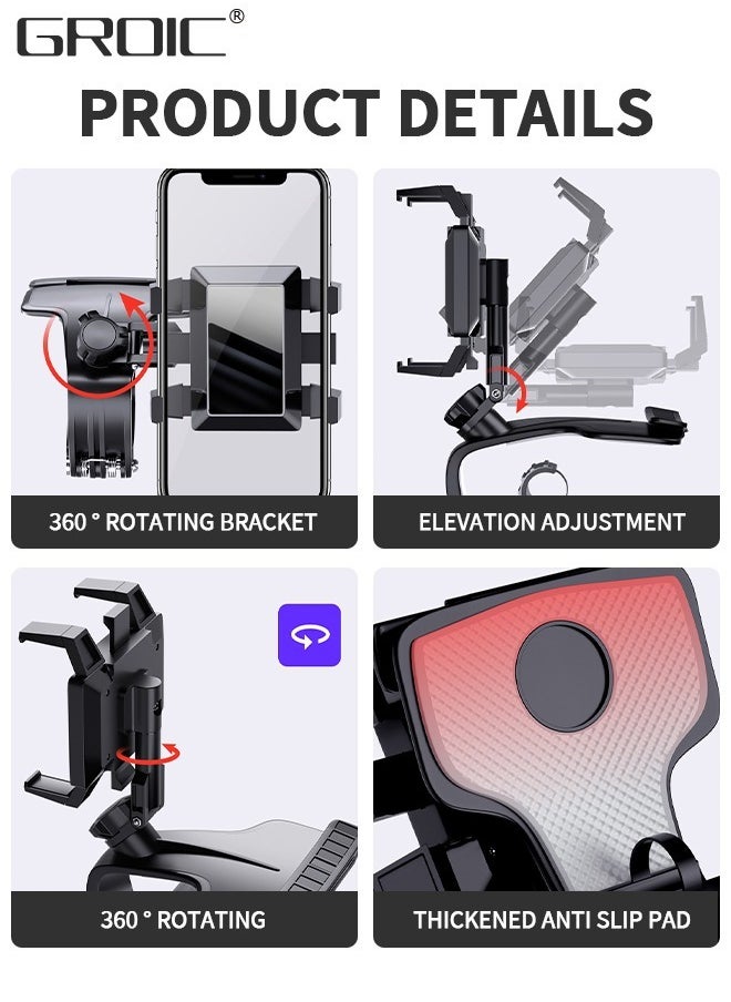 GROIC Car Phone Holder, Mount Dashboard Phone Car Holder 360 Degree Rotation Cell Phone Holder for Car Clip Mount,Multi-Function Phone Car Mount Suitable,Automobile Parking Sign  - Image 3