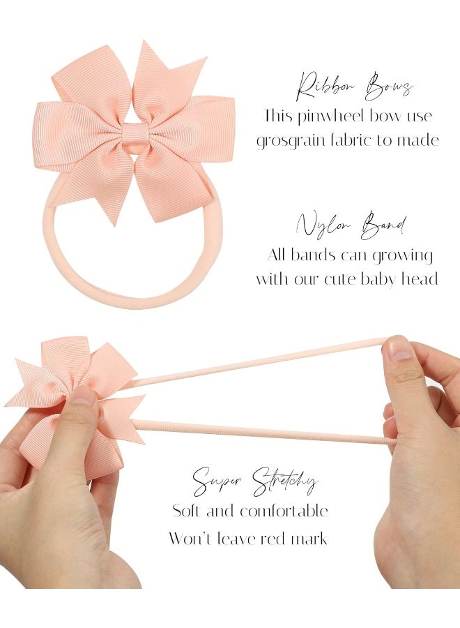 jollybows Jollybows 40pcs Baby Girls Grosgrain Ribbon Hair Bows Headbands 3" Hair Band Hair Accessories for Infants Newborn Toddler  - Image 3