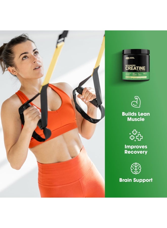 ON Optimum Nutrition Micronized Creatine Monohydrate Powder, Unflavoured,  5g Pure Creatine, 60 Servings for Muscle Strength & Power 300g - Image 3