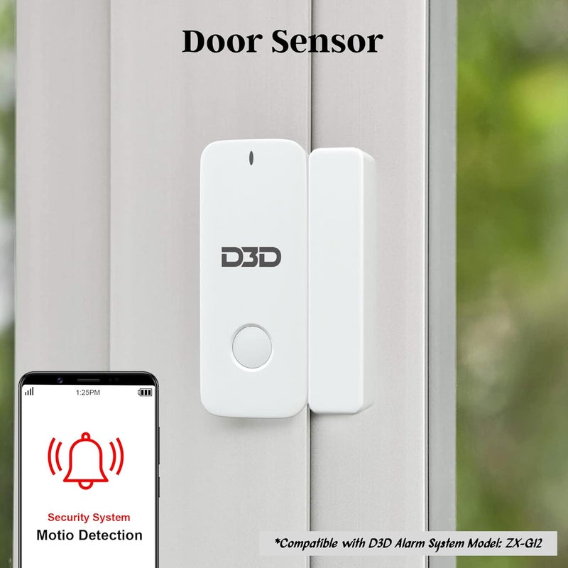 D3D D3D Wireless Smart Home Security System Motion Detection Sensor Door Security Sensor WiFi and GSM Dual Protection Intruder Alarm System Model ZXG12 Black  - Image 5