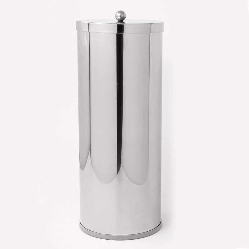 2023 Upgraded Version HUJI Rust Resistant Stainless Steel Toilet Paper Roll Canister Holder wRemovable Base for Bathroom Storage 1 Pack Toilet Paper Canister