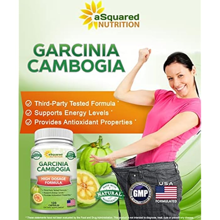 aSquared Nutrition 100% Pure Garcinia Cambogia Extract - 120 Capsules, Ultra High Strength HCA, Natural Weight Loss Diet Pills XT, Best Extreme Fat Burner Slim & Detox Max, Premium Blocker for Men & Women, Made in USA - Image 3