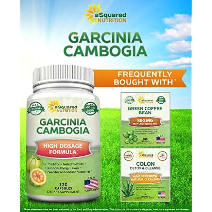 aSquared Nutrition 100% Pure Garcinia Cambogia Extract - 120 Capsules, Ultra High Strength HCA, Natural Weight Loss Diet Pills XT, Best Extreme Fat Burner Slim & Detox Max, Premium Blocker for Men & Women, Made in USA - Image 4