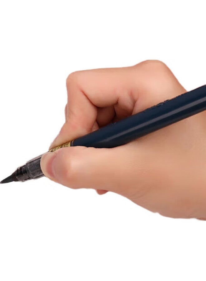 Pilot Fountain Pen-Style Brush Pen, Scientific Fiber Direct Liquid Soft Pen, Calligraphy Hand-Drawn Practice Writing Sutra Copying, Portable With Replaceable Ink Cartridge Svs-70Fdf Fine Script - Image 2