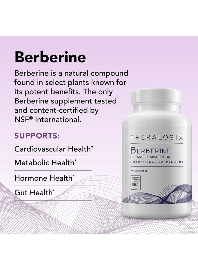 Theralogix Berberine Enhanced Absorption - 30-Day Supply - Made with Berberine Phytosome to Help Support Healthy Metabolism & Hormone Balance* - NSF Certified - 30 Capsules - Image 3