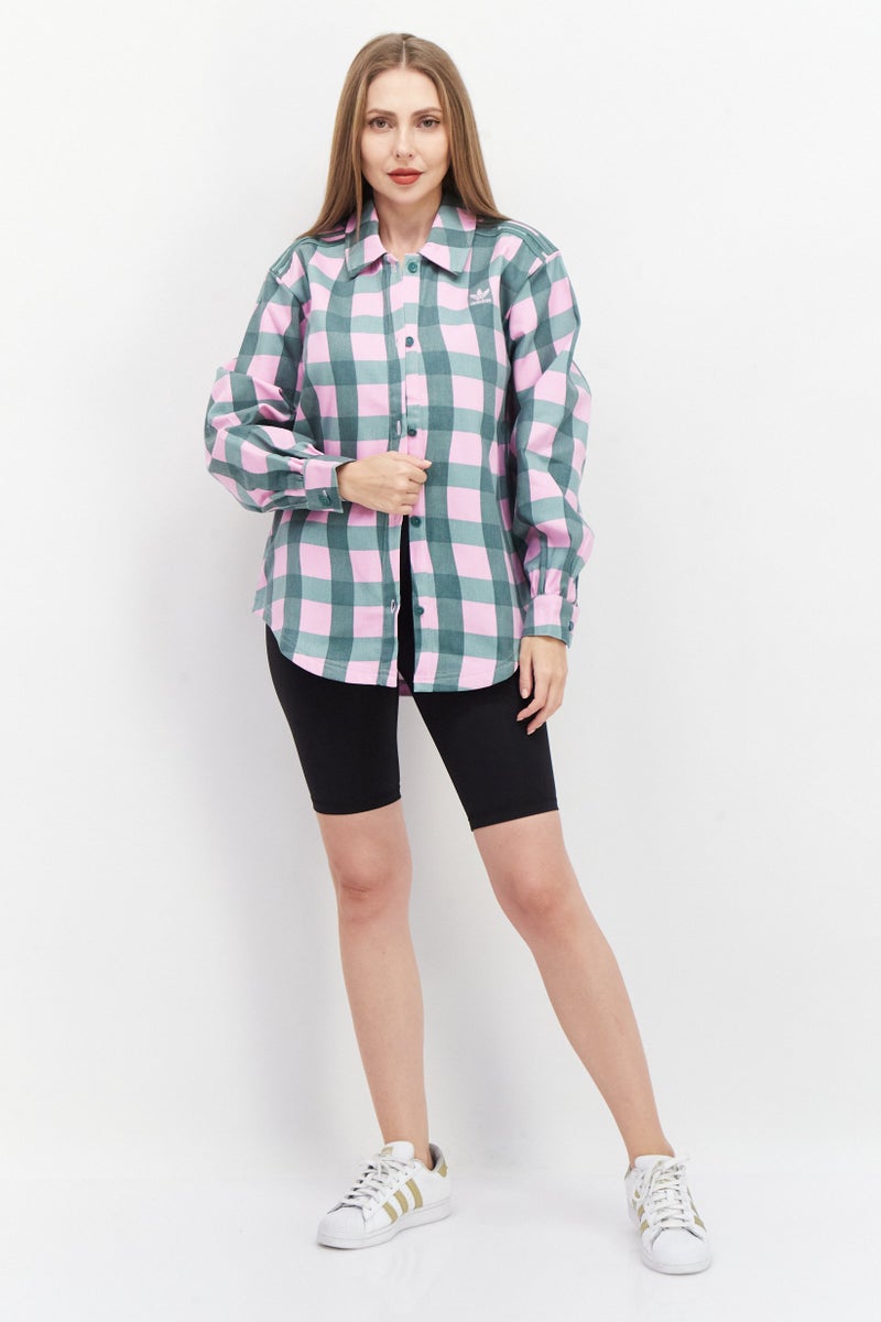 adidas Originals Women Sportswear Fit Log Sleeve Outdoor Top, Pink - Image 2