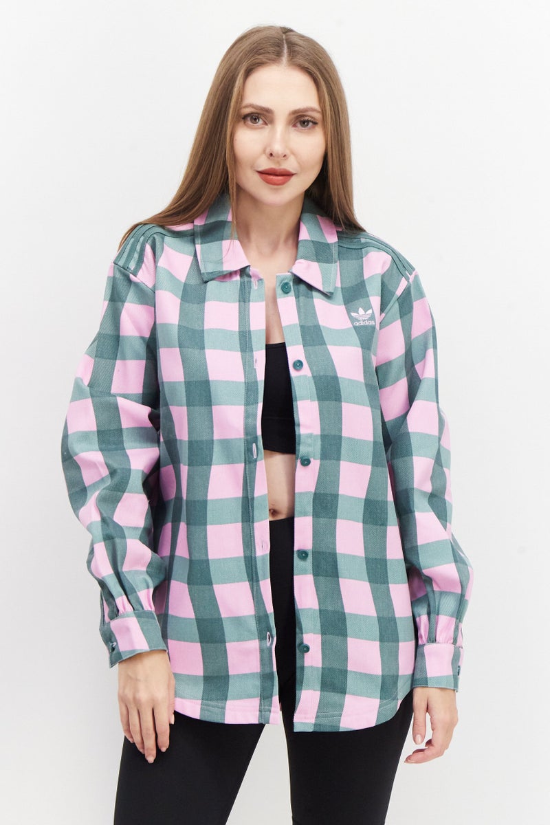 adidas Originals Women Sportswear Fit Log Sleeve Outdoor Top, Pink - Image 1