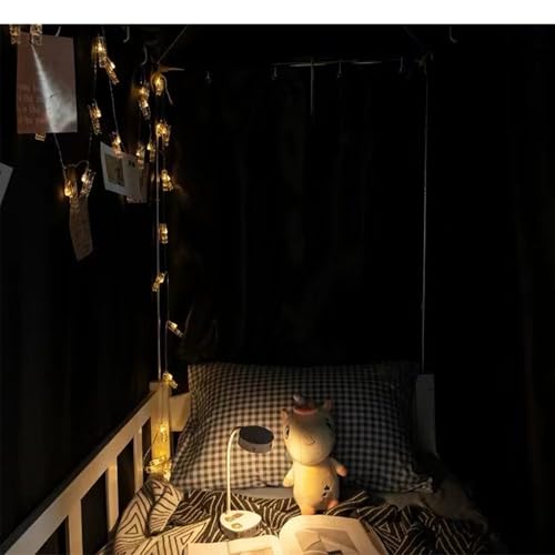 Qubanda Dorm Home Bunk Nets Bed Curtains Cloth Bed Canopy Blackout Men Women Curtain Shading Nets Breathable Single Sleeper - Image 4